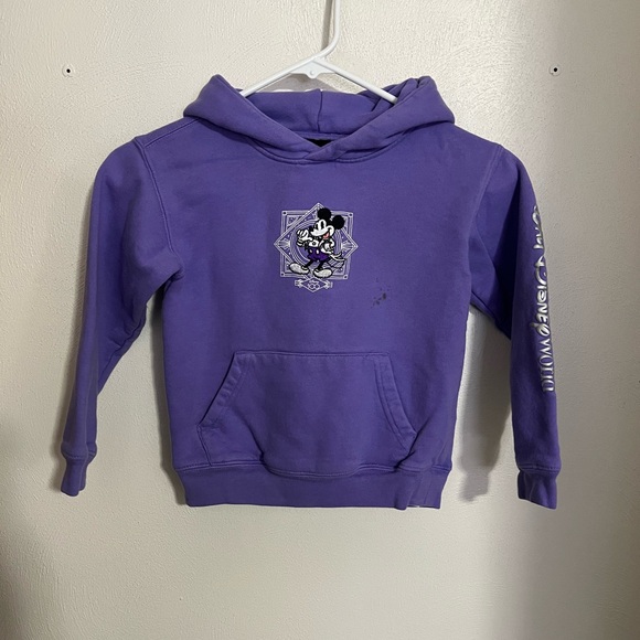 DISNEY 100th Anniversary Embroidered Hoodie Purple Sensational Six Purple Sz 5/6 - Picture 1 of 8